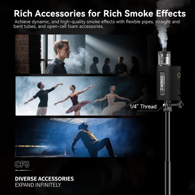  COLBOR CF3 Fog Machine for Outdoor Party Cosplay Halloween Rechargeable Smoke Machine Fog - Image 2